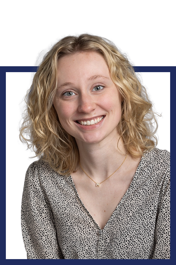 Myah Rolf smiling, she has blonde hair.